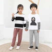 Новинка года; очень качественные Стильные Детские противомоскитные штаны летние домашние штаны для детей и родителей тонкие леггинсы для девочек