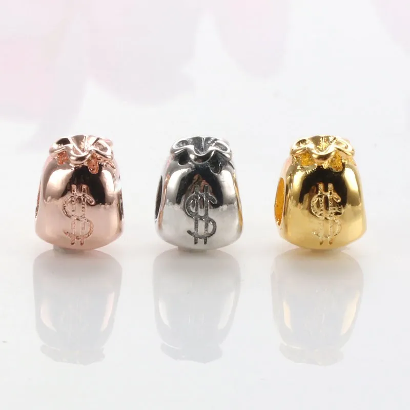 

Original 925 Sterling Silver Bead New Fashion Money Bag Beads Fit Pandora Bracelet For Women Diy Jewelry