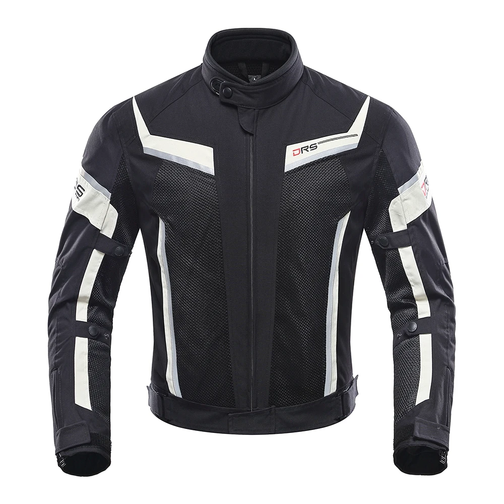 DUHAN мотоциклетная куртка мужская+ мотоциклетные штаны дышащий мотоциклетный костюм Chaqueta Moto с протектором для лета - Цвет: 185 Black Jacket