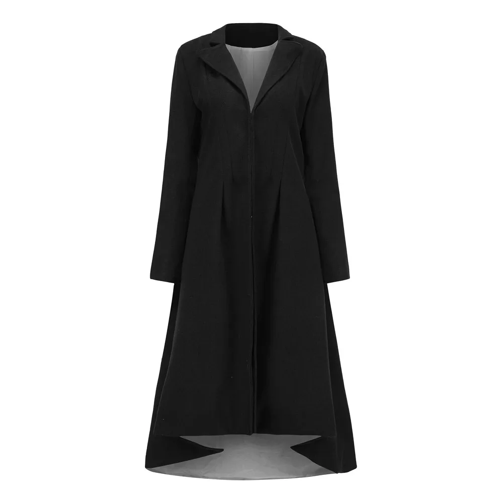Кашемировое шерстяное Женское пальто, зимнее, размера плюс 4XL, тонкое, Swallowtai, пальто, Manteau Femme Abrigos Mujer Plaszcze Damskie Cappotto Donna - Цвет: Черный