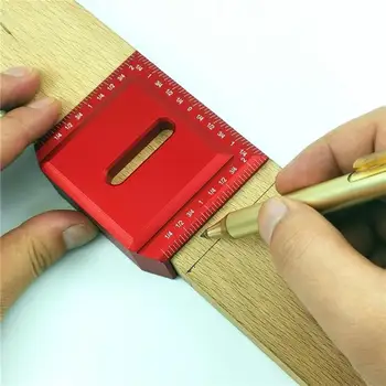 

DIY Gauge Woodworking Scriber 45/90 Degree Right Angle Ruler Measuring Tool Support Dropshipping