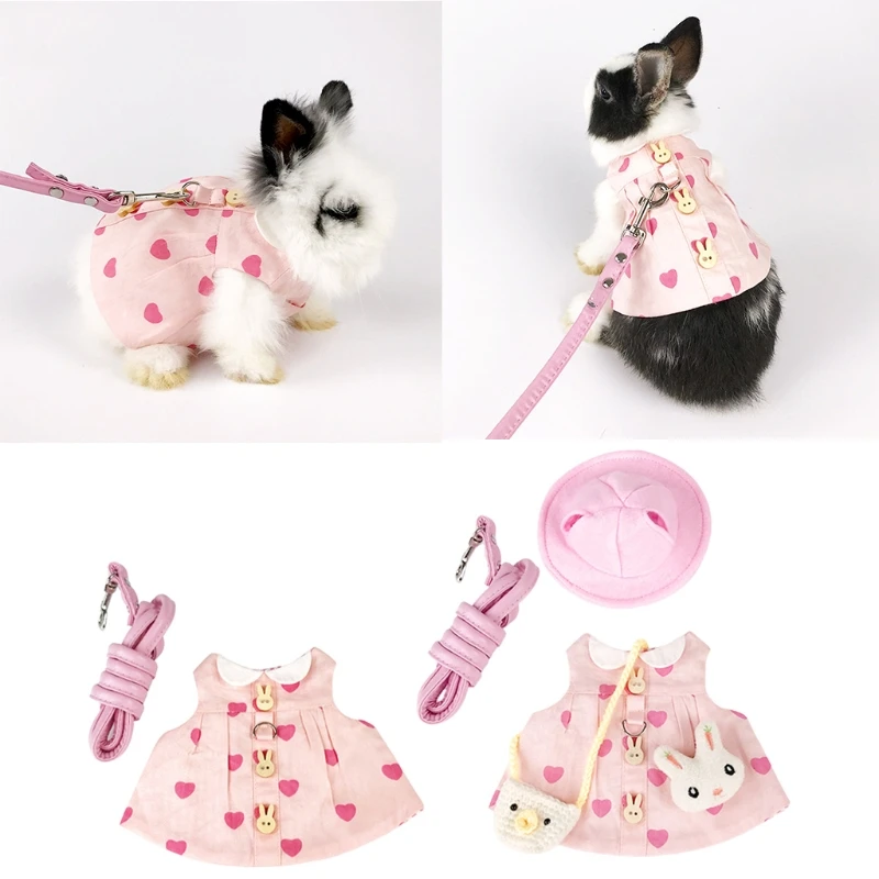 Pet Harness Leash Rabbit Collar Leash Rabbit Harness Rabbit Leash