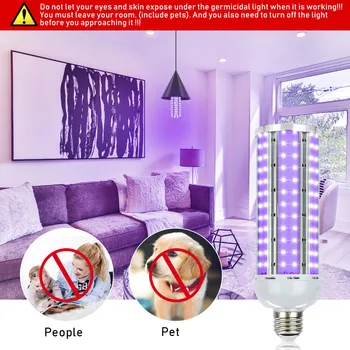 

Corn germicidal lamp Intergrated Ultraviolet Germicidal Lamp sterilization 60W E26 LED Corn Lamp Light 100~270V For Household
