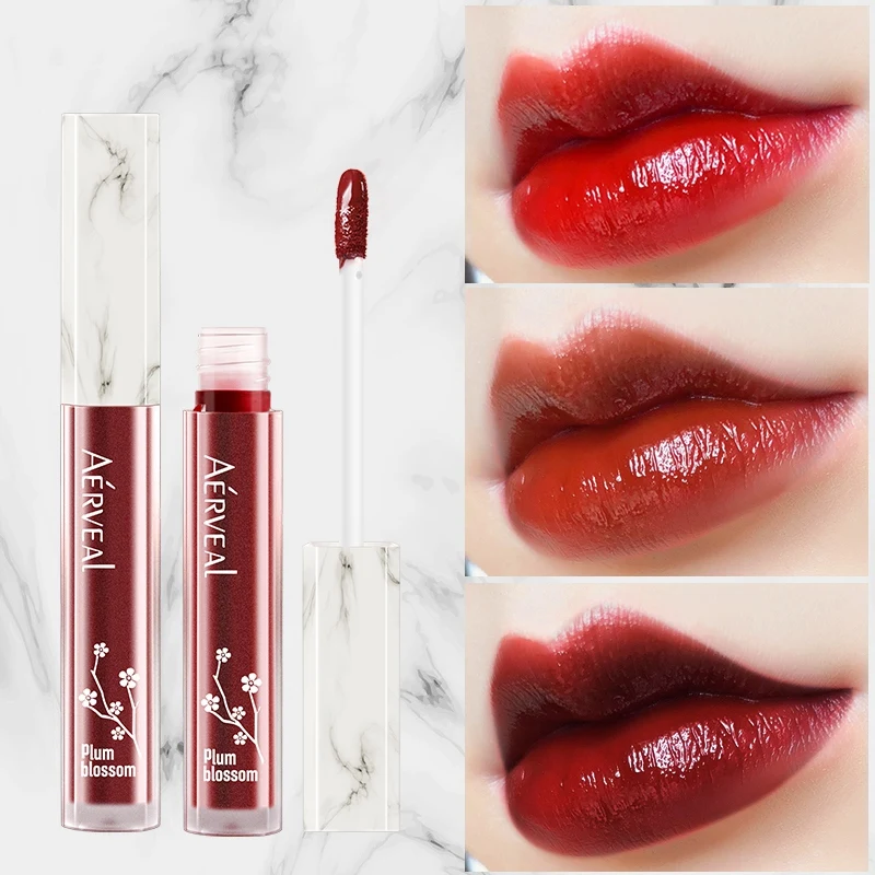 

6 Color Moisturizing Long Lasting Liquid Lipstick Marble Mirror Lip Glaze Waterproof Lip Gloss Red Lip Tint Nude Makeup Cosmetic