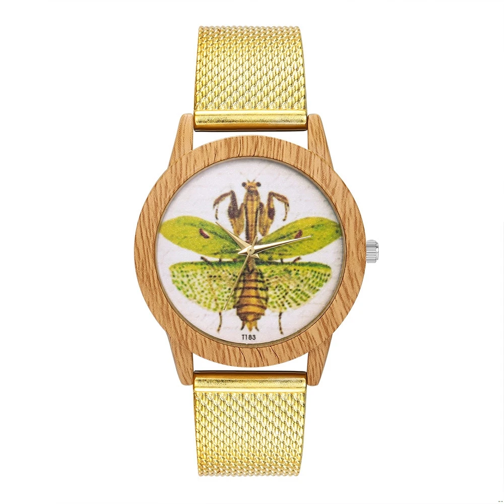 Роскошные женские кварцевые часы с золотым силиконовым ремешком мультяшный