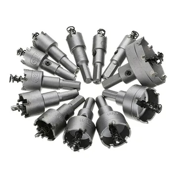 

12Pcs Set Hole Saw Cutter Drill Bits Tool Sturdy Durable for DIY Woodworking Prevents Chips And Cracks 15-50mm WWO66