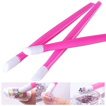 

3pc Rubber Nail Cuticle Pusher Dual-ended Pressure Pen Wood Stick Pedicure Manicure Care Tool Dead Skin Remover Kit LANC370
