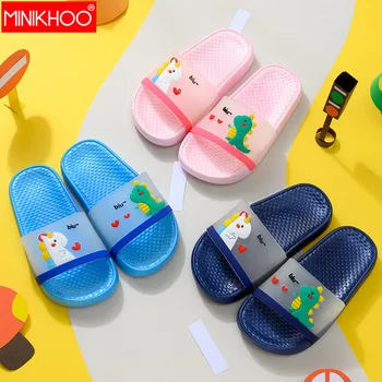 

2020 New Children Slipper Boy Girl Beach Transparent Dinosaur Shoes Unicorn Slippers Kids Cute Horse Summer House Slippers