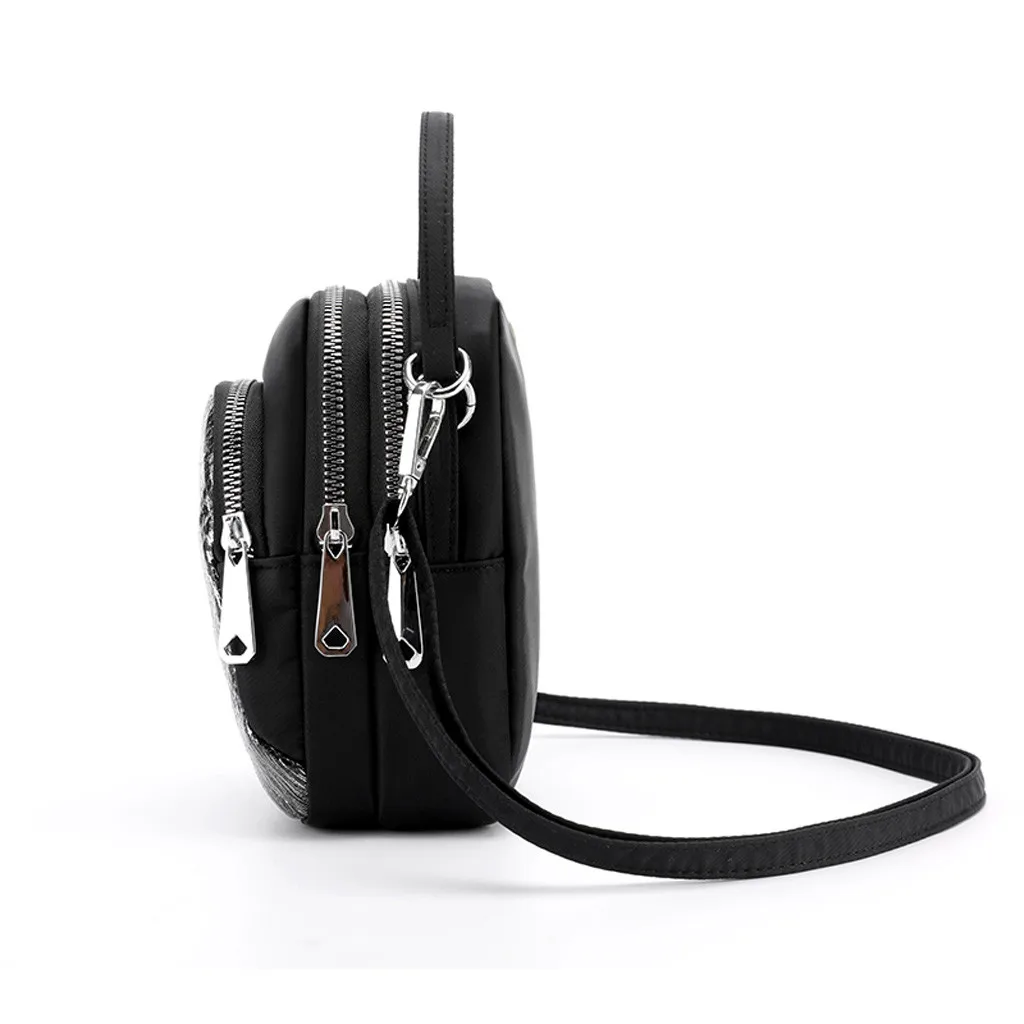 Women Nylon Sequin Coin Purse Shoulder Mobile Phone Bag Exquisite Girls Delicate Handbag Elegant Ladies Fashion Casual Bags