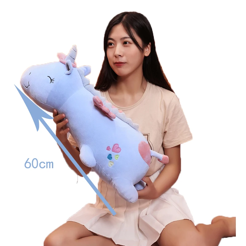 60CM Cute LED Light Unicorn Pillow Unicorn Plush Toys Lovely Luminous Animal Stuffed Dolls