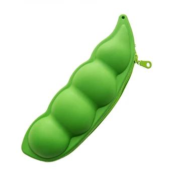

Gifts Writing Pencil Case Pouch Vegetable Shape Storage Bag Silicone Portable Office Practical Pea Durable Stationery School