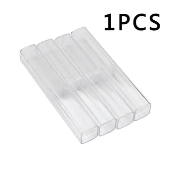 

Lightweight Environmental protection Stationery Box Rectangular Students White Translucent Small Pencil Case