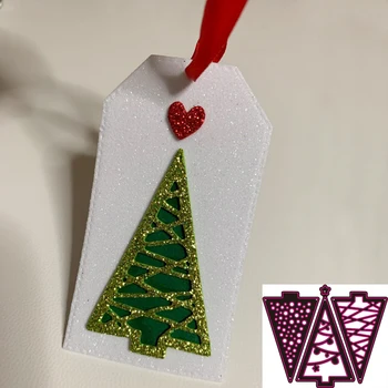 

New Christmas tree Cutout Metal Cutting Dies Stencils Die Cut for DIY Scrapbooking Album Paper Card Embossing