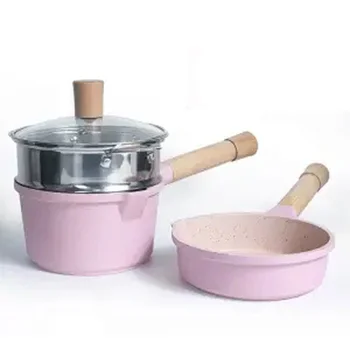

Maifan Stone Milk Pot Baby Star Anise Food Supplement Pot Pan Instant Noodle Hot Milk Pot Snow Pan Griddle Pan Pots and Pans