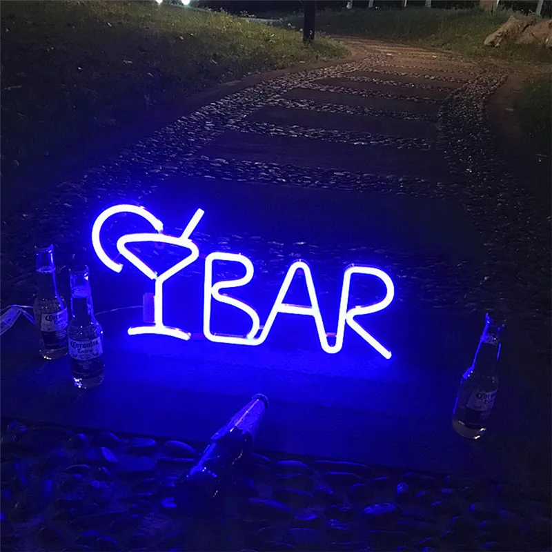 バーネオン管(ディスプレイ) LEDネオンライト付きネオンディスプレイチューブ,サイズ57x26cm