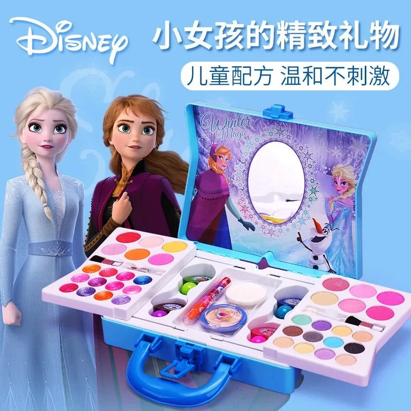 女の子のためのディズニープリンセス冷凍メイクアップボックス 化粧品セット おもちゃ プレイハウス 美容 ファッションおもちゃ Aliexpress