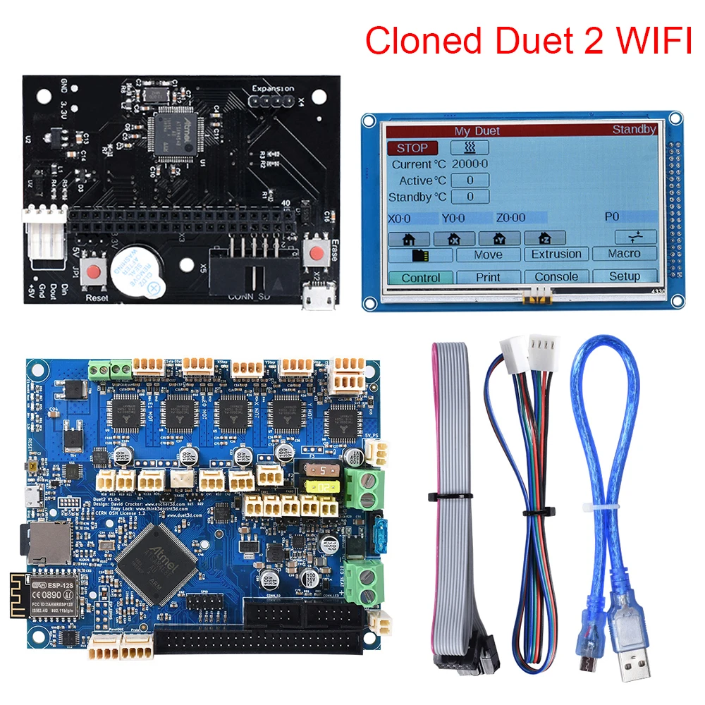 Клонированная материнская плата Duet 2 Wifi V1.04 расширенная 32 битная Duet2 с 4 3 &quot5&quot 7