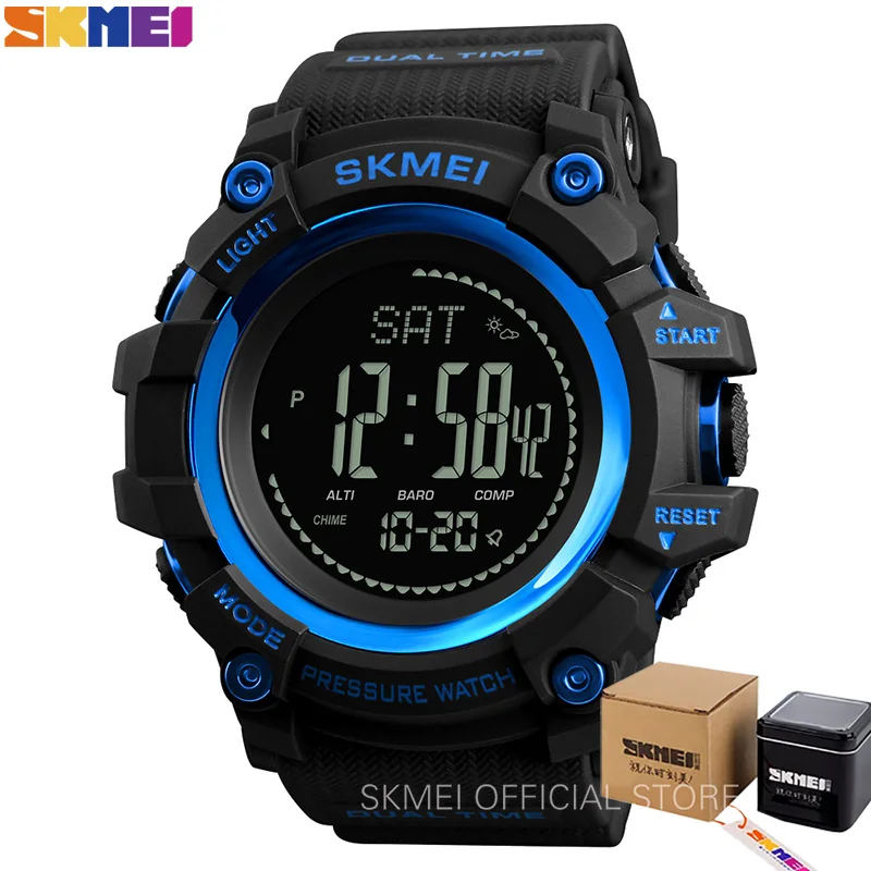 SKMEI Outdoor Watches Mens Pressure Compass Sport Digital Wristwatches Altimeter Weather Tracker Waterproof reloj hombre 1358 