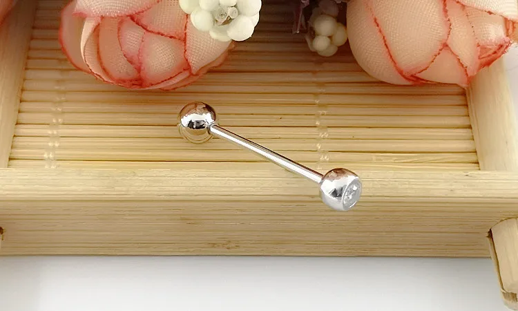 Кольцо для сосков и языка из стерлингового серебра 925 пробы, пирсинг штанги