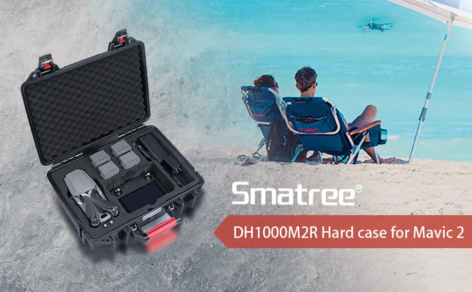 Smatree водонепроницаемый твёрдый чехол для DJI Mavic Pro/Air 2/Pro/с переменным фокусным расстоянием со смарт-контроллер для интеллигентая(ый) бортовые батареи и аксессуары