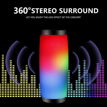

Portable LED Bluetooth Speaker Waterproof FM radio Wireless Color Subwoofer Sound Box Outdoor For mp3 USB Party Colorful Speaker