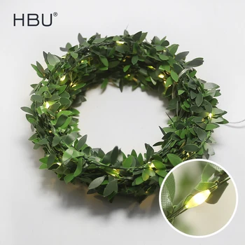 

Garland Fairy Light Led Copper Wire Battery Led String Lights For Wedding Forest Table Christmas Home Party Decoration Leaf Cane