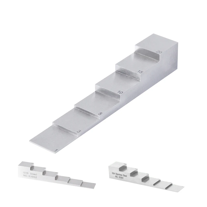 

YUSHI 1-3-5-10-15-20mm 6 Step Thickness Block Stainless Steel 1018 Steel
