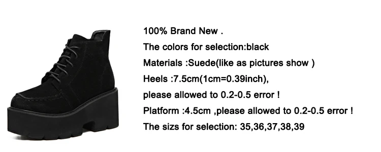 GBHHYNLH/женские осенние ботинки на шнуровке; женские ботильоны черного цвета на платформе и не сужающемся книзу массивном каблуке; повседневные женские ботинки в стиле панк; LJA847