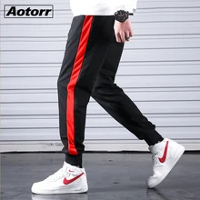 Мужские повседневные спортивные штаны для фитнеса с боковой полосой, мужская спортивная одежда, штаны для бега, хлопковые новые мужские спортивные штаны, Pantalon Homme