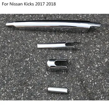 

Car Body Styling ABS Chrome Rear Back Glass Wiper Wash Nozzle Frame Trim Tail Window Trims For Nissan Kicks 2017 2018 2019 2020