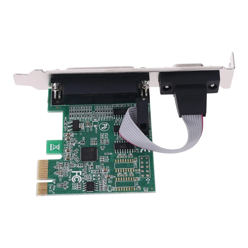 

AX99100 1P1S RS232 Serial Parallel Port DB25 25Pin PCIE Riser Card PCI-E Express