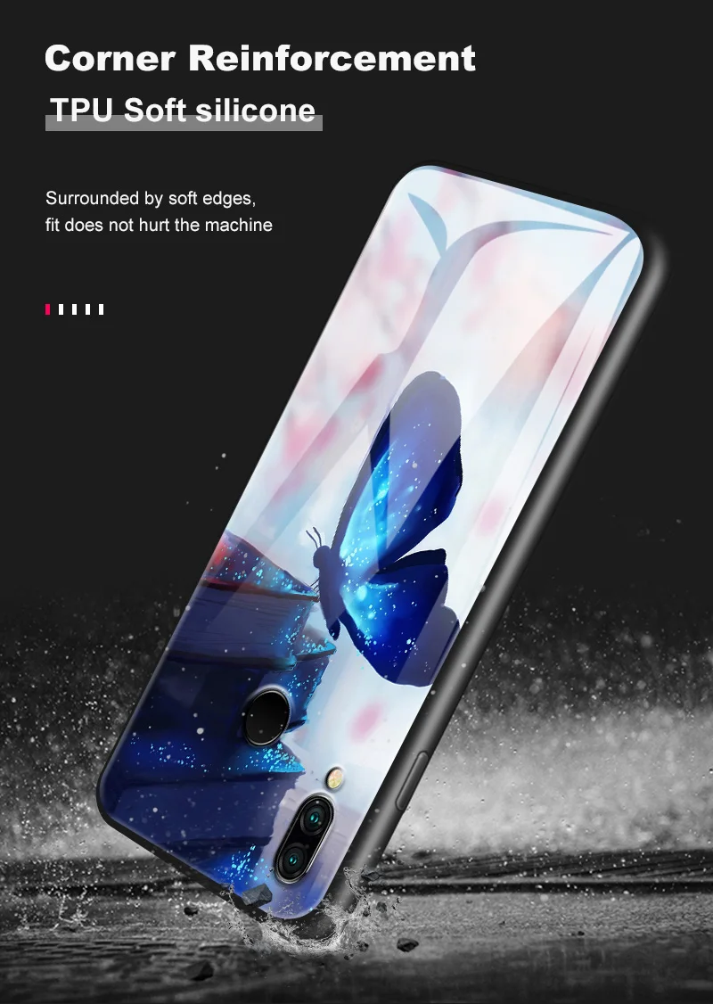 Для huawei P20 P30 Lite Plus Honor 6X чехол из закаленного стекла Nova3i P Smart+ Pro Y7 Prime Y9 Pro окрашенный чехол с изображением животных