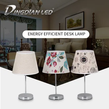 

AC85-265V LED Fabric Desk Lamp Modern Living room Bedside Lamp Night Light Table Desk Lamp Study Lamp Bedroom DeskLights Decor