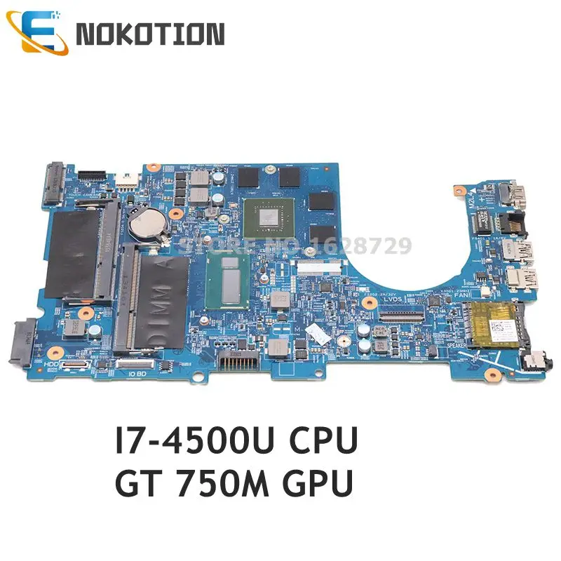 NOKOTION для Dell Inspiron 17R 7737 17 3 дюймов материнская плата ноутбука SR16Z I7-4500U CPU GT 750M GPU CN-0CJFT4