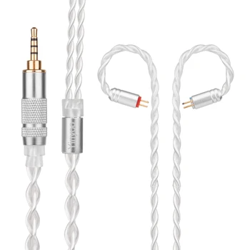 

Yinyoo 7N Pure Silver Cable 2.5/3.5/4.4mm Balanced Cable With MMCX/2pin For Sony KZ ZS10 AS10 ZST C16 C10 BL-03 BLON
