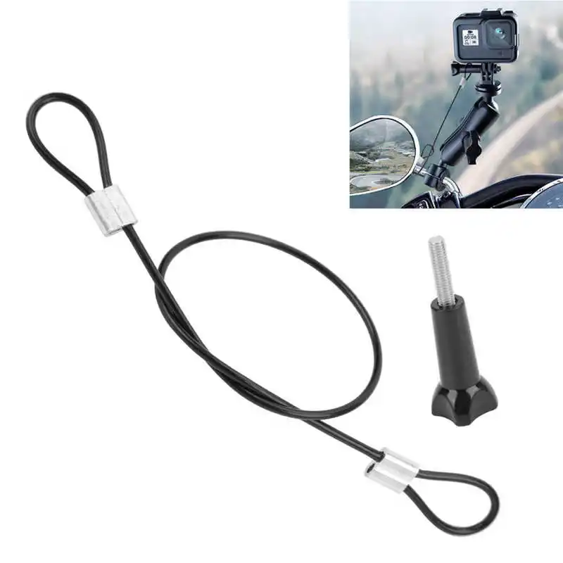 30cm/60cm Safety Strap Stainless Steel Tether Lanyard Anti-Lost Belt with 1/4 Screw for Gopro Hero 9 8 DJI OSMO POCKET 1/2 | Электроника