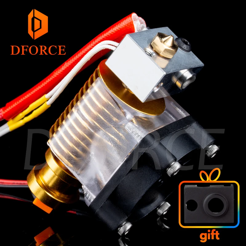 V6 Золотой радиатор v6 hotend 12 В/24 В дистанционного Bowen j-головка и вентилятор охлаждения кронштейн для E3D HOTEND для PT100 экструдер titan V6 насадка