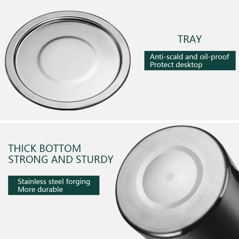 1.2L Kitchen Cooking Oil Filter Pot Soup Grease Stainless Steel Strainer Separator