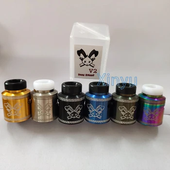 

Rabbit V2 RDA E cigarette Atomizer 24mm adjustable airflow Rebuildable Dripping Atomzier vs profile rda vs hussar rta
