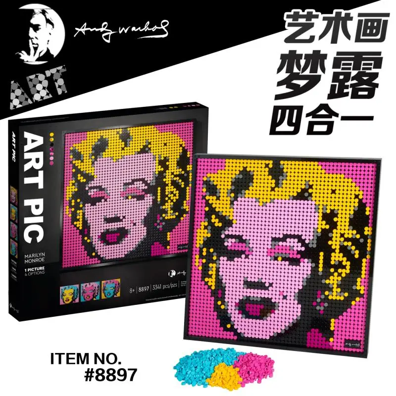 Художественная мозаика Pixel MOC Набор для творчества Железный человек строительный