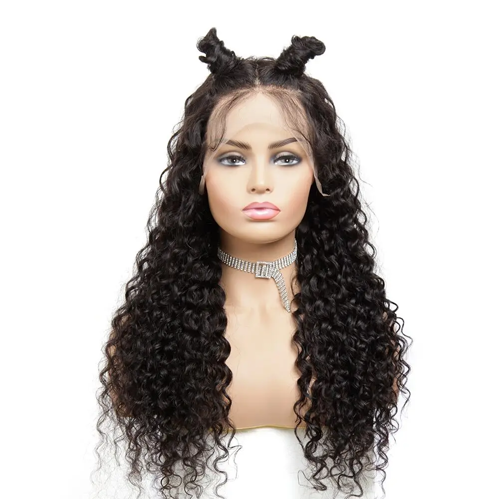 13x4 Lace Front Wigs Pre Plucked Brazilian Hair Remy Water Wave Glueless Short Human Hair Wigs For Black Womten 8-26'' 150%