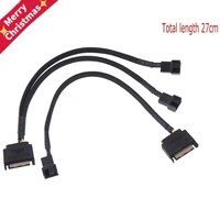 sata כבל שרוול SATA 15pin ל 2 כבלים מחברים מחשב הדרך 3pin 4pin מאוורר Power Adapter כבל מאריך חוט חוט שימושיים (1)