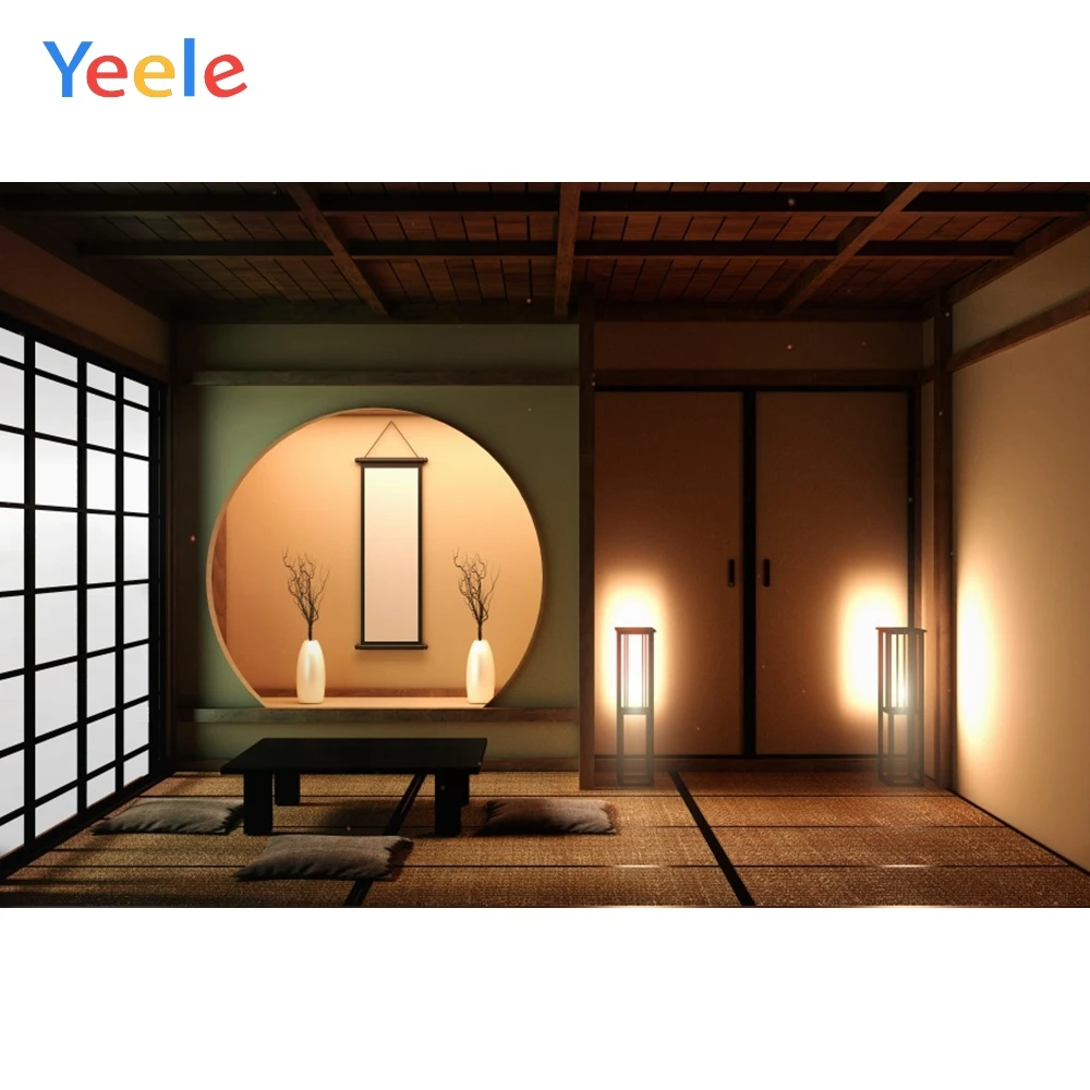 Yeele Living Room Lartern Japan Building Wooden House Interior Photo Backdrops Child Photographic Backgrounds For Studio | Электроника