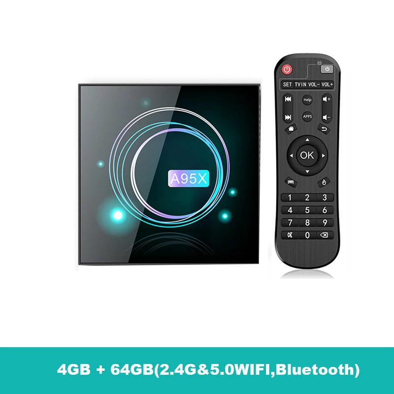 Android 9,0 tv Box A95X F3 Slim Amlogic S905X3 4G 32G/64G 8K HD Dual wifi Поддержка Plex медиа сервер Netflix - Цвет: 4GB 64GB