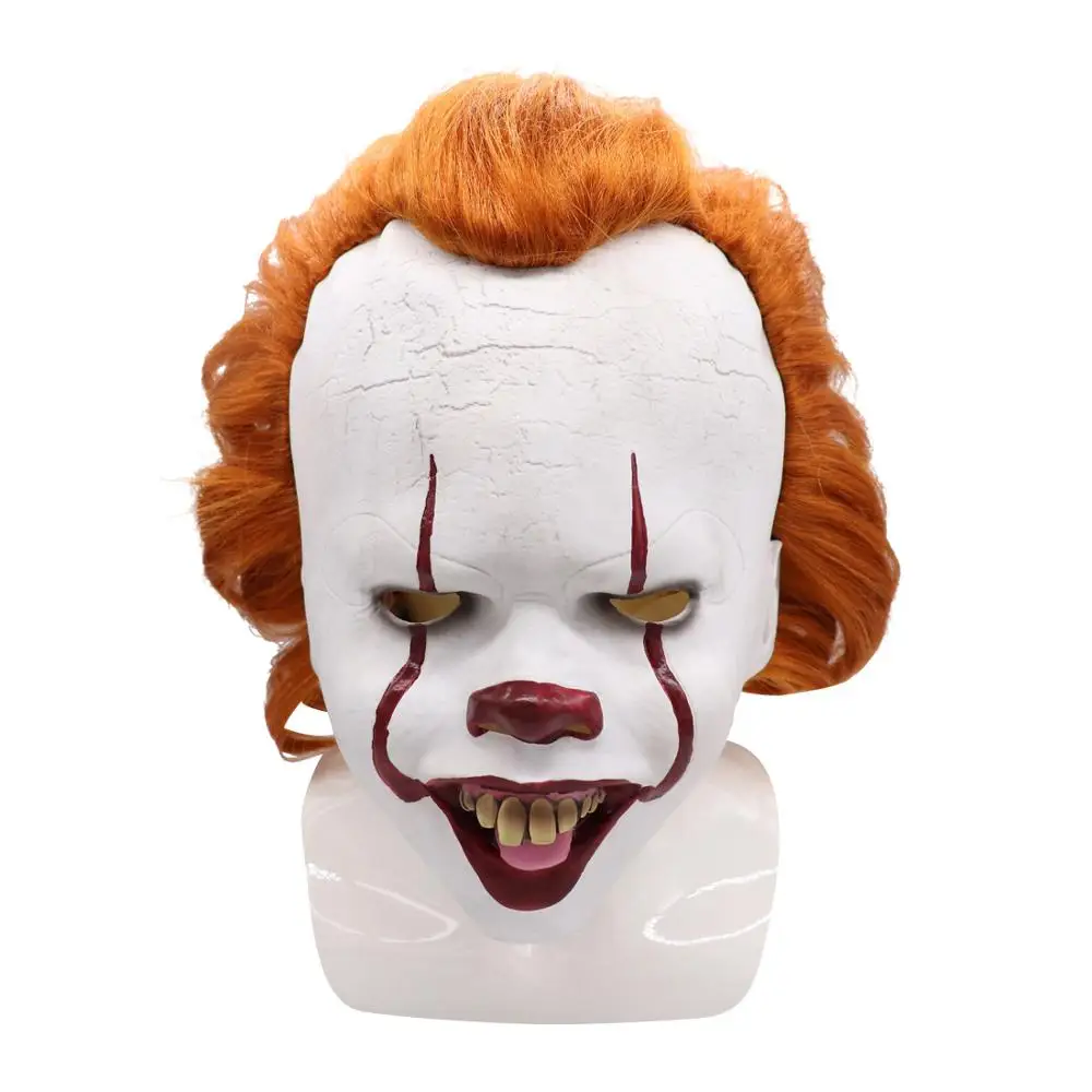 Halloween Stephen King's It Mask Pennywise Horror Clown Joker Mask Clown Mask Halloween Cosplay Costume Props - Цвет: 3