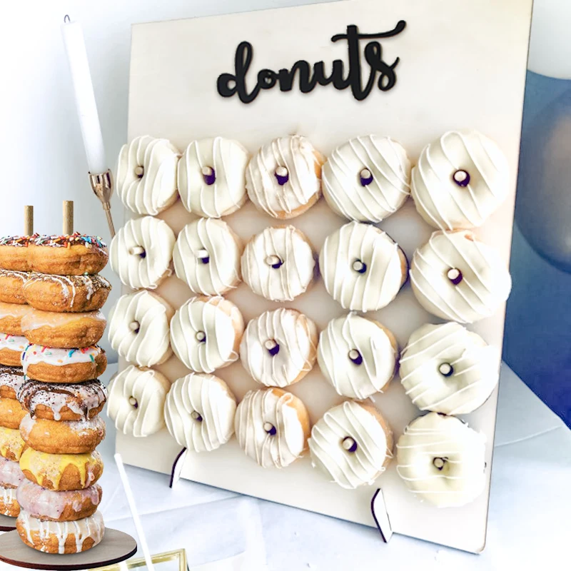 Donut Wall Wedding Decorations Candy Donut Bar Sweet Cart Table Decoration Party 