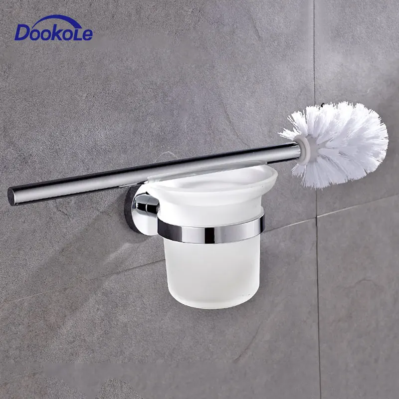 Toilet Bowl Brush Holder for Bathroom Wall Mounted Stainless Steel Rust Resistance Cleaning Tools toilet brush holder