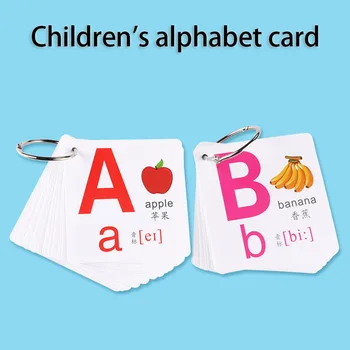 

Kindergarten English Literacy Children's Words Pupils Preschool 26 English Alphabet Cards Early Learning Cognitive Word Cards