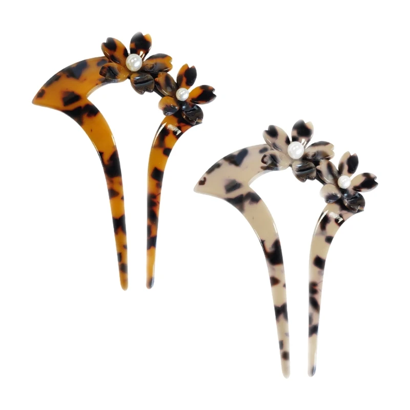 Целлулоидная ацетатная палочка для волос вилка винтажная U-образная ракушка