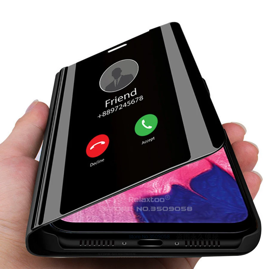 

mirror flip case for samsung galaxy a10 a20 a20e a30 a40 a40s a50 a60 a70 a80 a90 2019 coque cover a 10 20 30 40 50 60 70 80 90